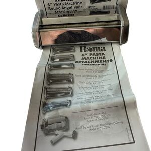 Roma Weston 6 inch Pasta Machine Round Angel Hair Attachment  Model 01-0202